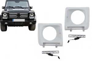 Scheinwerfer Abdeckungen LED TFL Tagfahrlicht für Mercedes G W463 Chrom - Bild 1 von 11