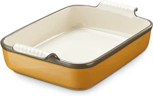 9X13 Baking Pan Large Baking Dish 120 Oz Pan Ceramic Bakeware for Cooking Gifts - Picture 1 of 12