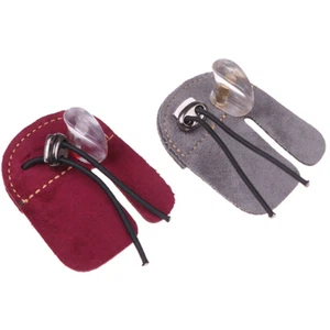 Leather Archery Finger Guard Protection Pad Glove Tab Bow Shooting Protec klP!xh - Imagen 1 de 14