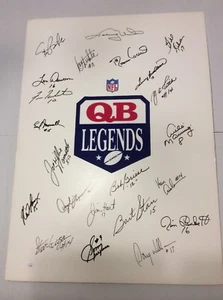 NFL QB LEGENDS! 22 AUTOGRAPHS,UNITAS,BRADSHAW,NAMATH,STARR,TARKENTON,TITTLE - Picture 1 of 11