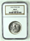 1935 S Texas 50c Silver Half Dollar Commemorative NGC Certified MS67