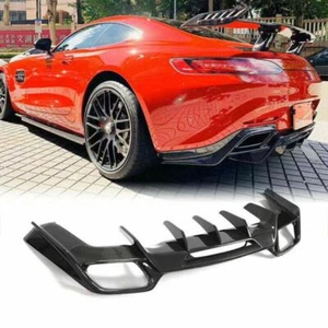 Carbon Fiber GT GTS Rear Diffuser Bumper Lip For Mercedes Benz AMG GT GTR-Style - Picture 1 of 7