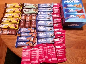 Lot of 61 protein bars - IQ Bar, RxBar, Pure Protein, Fit Crunch READ DESC - Picture 1 of 1