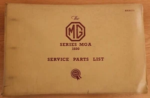 ORIGINAL BMC FACTORY MG MGA 1600 SERVICE PARTS LIST BODY & MECHANICAL AKD 1215 - Picture 1 of 11