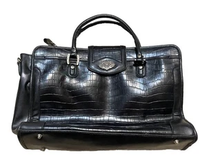 CROFT AND BARROW TOTE BAG LAPTOP BAG PURSE BLACK FAUX LEATHER - Picture 1 of 13