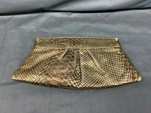 Lauren Merkin Louise Clutch Snake Print Metallic PRE-OWNED! - Picture 1 of 12
