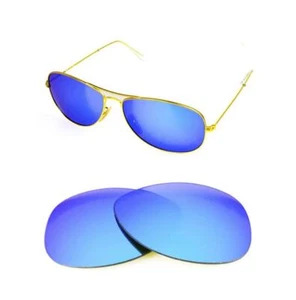 NEW POLARIZED CUSTOM ICE BLUE LENS FIT RAY BAN RB3362 COCKPIT 59mm SUNGLASSES - Picture 1 of 5