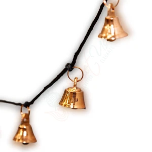Decorative Vintage Copper Plated Brass Bells on a String, Home, Christmas Decor - Picture 1 of 4
