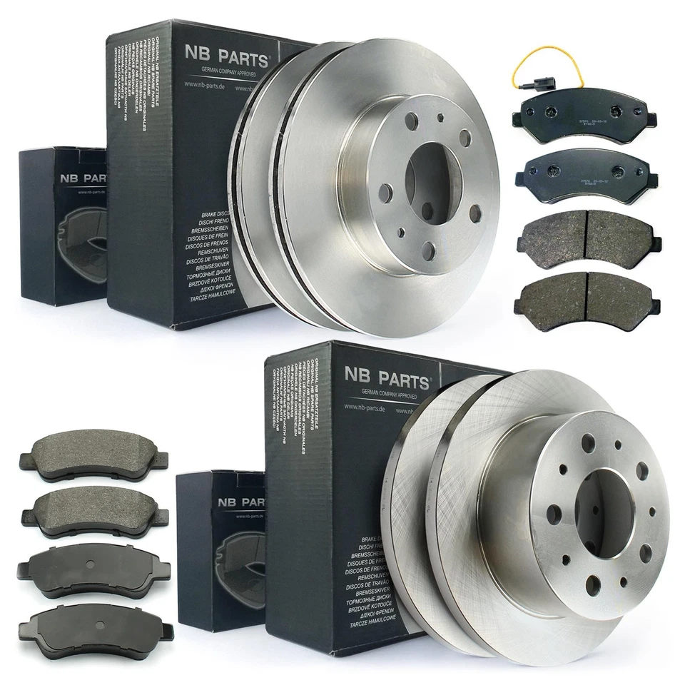 Bremsscheiben + Bremsbeläge VA + HA für Citroen Jumper Fiat Ducato Peugeot Boxer - Bild 1 von 4