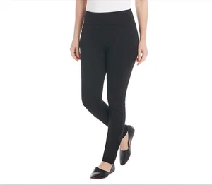 Dalia Damen Pull-On Ponte Hose 4-Wege Stretch Stoff schwarz Kombi Gr. XXL - Bild 1 von 6