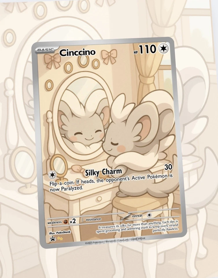 Custom Fan Art Pokemon Card Cinccino - Image 1 of 1