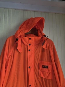Gamehide Jacket Mens XL Orange Hush Hide Hooded Hunting Coat Soft Silent Fabric - Picture 1 of 12