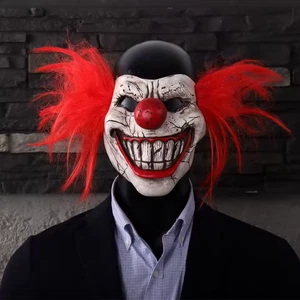 Sweet Tooth Clown Mask - Halloween Scary Horror Latex Half Face Cosplay Costume - Picture 1 of 11