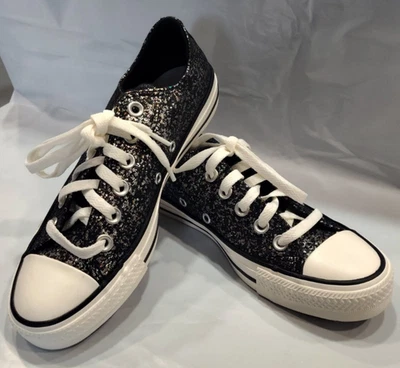 Converse Chuck Taylor All Star OX 'Black Glitter' / A11138C / Women's Size 6.5 - Image 1 of 4