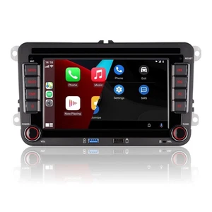 Double din Car Stereo Compatible with Wireless Carplay Android Auto with 7 in... - Picture 1 of 9