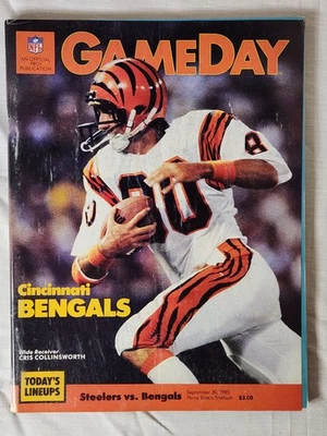 1985 PITTSBURGH STEELERS VS CINCINNATI BENGALS PROGRAM - Image 1 of 3