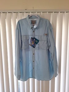 Camicia uomo 3XL Bimini Bay bottoni davanti pesca outdoor manica lunga nuova con etichetta - Foto 1 di 4