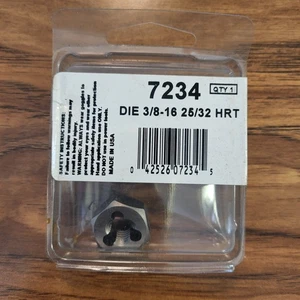 Irwin Hanson 7234 Sechskant-Gewindeschneideisen: 3/8-16 25/32 HRT NEU - Bild 1 von 2