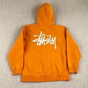Stussy Hoodie Herren Medium M gelb (LESEN) Grunge Street Wear Logo Spell Out Punk - Bild 1 von 15