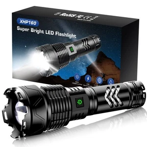 Rechargeable LED Flashlights,120000 High Lumens Super Bright Flashlight,XHP16... - Picture 1 of 6
