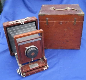 Blair Tourograph Plegable Placa Seca Cámara Boston 1881 Caja de Viaje Marcos de Madera - Imagen 1 de 20