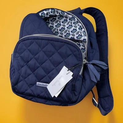 Vera Bradley Backpack Purse Bag  in Performance Twill in Small Navy Blue NWT - Image 1 of 4
