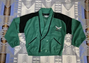 Giacca leggera vintage anni 80 90 Philadelphia Eagles collo sciallato taglia med - Foto 1 di 11
