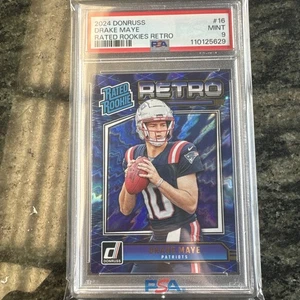 Drake Maye 2024 Panini Donruss Rated Rookie Retro PSA 9 New England Patriots - Bild 1 von 4