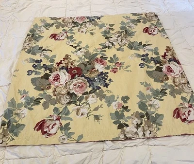 VTG Ralph Lauren 38” x 40”Cottage Rose Handmade Cotton floral panel curtain - Image 1 of 4