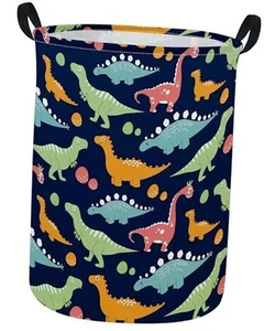 Dinosaur Laundry Basket Storage Bin large Collapsible 1 Navy Blue dinosaur - Picture 1 of 7