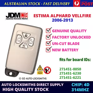 For Genuine Toyota Estima Alphard Voxy Noah Smart Key 4b Unlocked Japan Oem - Foto 1 di 3
