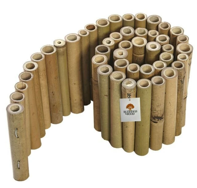 Ruddings Wood BLE002 Garden Bamboo Lawn Edge Roll - Brown