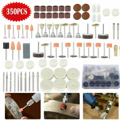 350pcs Grinding Sanding Polishing Steel Tool Set For Dremel Rotary Accessory Kit - Image 1 of 4