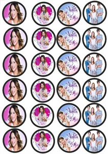 24 Muffin & Cupcake Aufleger Oblate - Fondant Violetta C2 - Bild 1 von 1