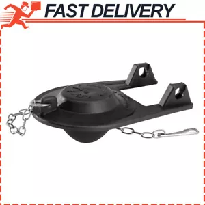 Universal Flapper Black Flexible Rubber W/ Chain Seals Universal Fit Toilet Tank - Picture 1 of 7
