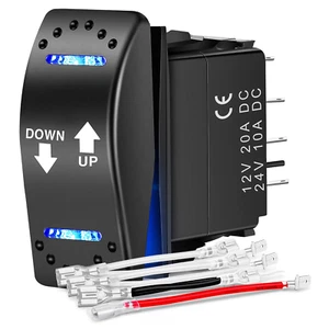 Nilight down up Polarity Reverse Switch DPDT 20A 7PIN Momentary Rocker Switch - Picture 1 of 12