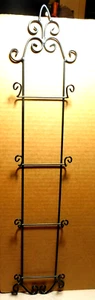 Unbranded~(4) Four Miniature Black Hanging Wall Rack Plate Holder 23" Height - Picture 1 of 23