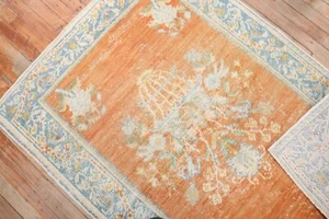 Vintage Turkish Oushak Ushak Square Rug Size 3'7''x5' - Picture 1 of 6