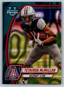 Tetairoa McMillan 2024 Bowman University Chrome Teal Lava #170 Arizona Wildcats - Picture 1 of 2