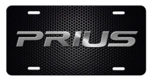 PRIUS Cool Colorful Vanity Aluminum License Plate Tag New Silver Gray Black - Picture 1 of 5