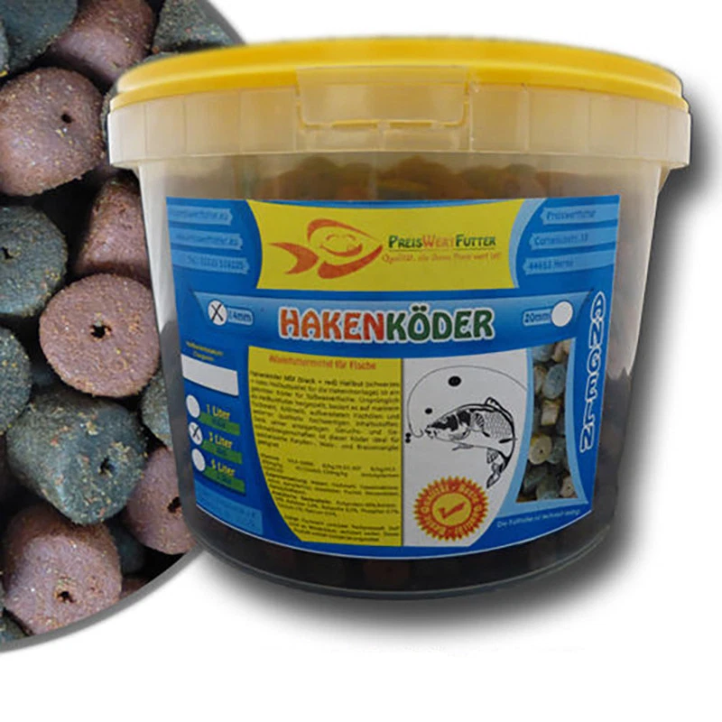 Hakenköder MIX 14mm 3 Liter Eimer 2 kg Boilies Halibut Köder Pellets  Angeln  - Bild 1 von 1