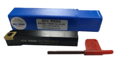 INDEXABLE LATHE TURNING TOOL 16MM SHANK RIGHT HAND CCMT 12 INSERTS RDGTOOLS - Image 1 of 2