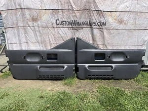 Oem Pair Jeep TJ LJ Wrangler Dark Slate Gray Interior Half 1/2 Door Panels Agate - Picture 1 of 10