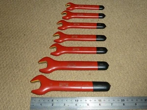 BAHCO 7 OFFENE ENDSCHRAUBENSCHLÜSSEL 1000 V 3 SCHICHT ISOLIERT ORIGINAL NEU VDE 6 MV SET - Bild 1 von 5