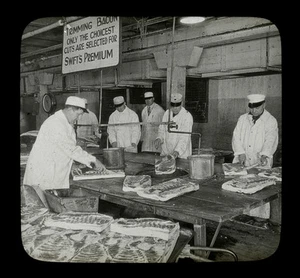 1921 Lanterna Scivolo Trimming Pancetta Stockyards Packing House Swift Premium Chicago - Foto 1 di 3