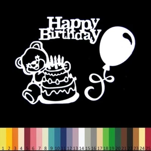 3 Découpes en papier _ OURSON HAPPY BIRTHDAY BALLON _ Die cut scrapb. cartererie - Bild 1 von 27