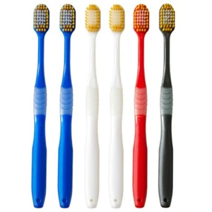 Cepillo de dientes de cabeza ancha suave de cabeza ancha 6 piezas colores surtidos diseño avanzado - Imagen 1 de 9