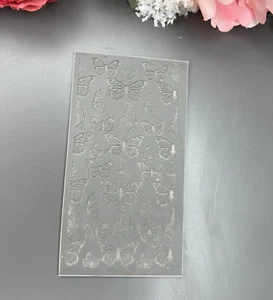 Schmetterling 3 Fimo Gummi Textur Matte _ Keramik Werkzeuge _ Silber Ton - Bild 1 von 9
