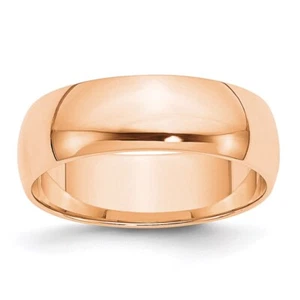 10k Rose Gold 6mm Round Wedding Band Ring Perfect Gift for Women Size 13.5 - Picture 1 of 2