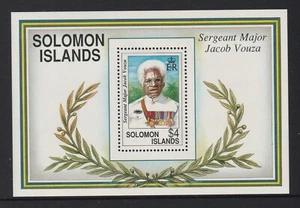 SOLOMON ISLANDS 1992 Sgt- Major Jacob Vouza Mini Sheet MNH $4.95 - Picture 1 of 1